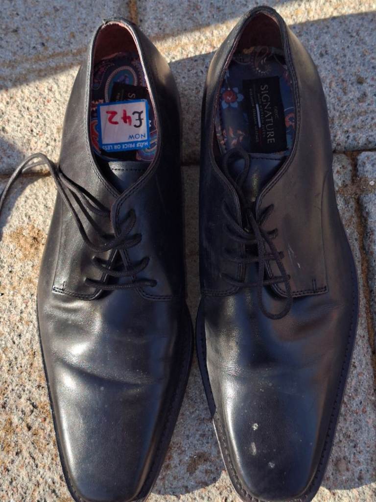 Signature Black Leather Formal Shoes – Size 8, Good Condition, £20.00 ...