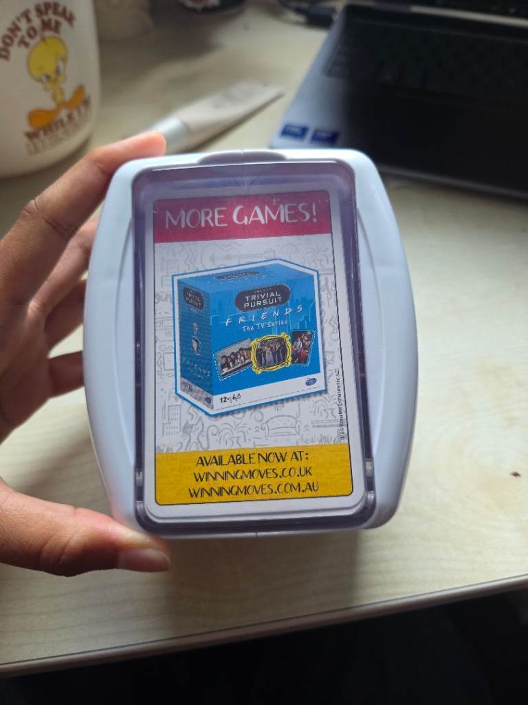 Friends theme trivial pursuit cards