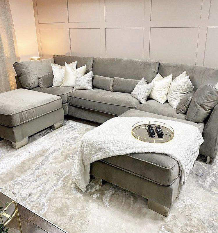 U-Shape Velvet Sofa (Brand New) – Landlord Furniture Package – Same Day Delivery