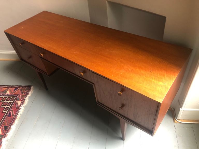 Vintage Retro Midcentury McIntosh Teak Work Desk Chest Of Drawers Danish Style