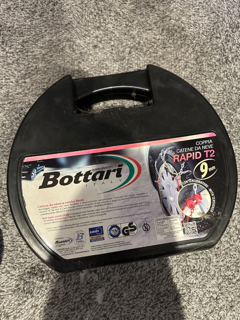 RRP £33.06 Brand new Bottari net type snow chains "Rapid T2" 9mm.