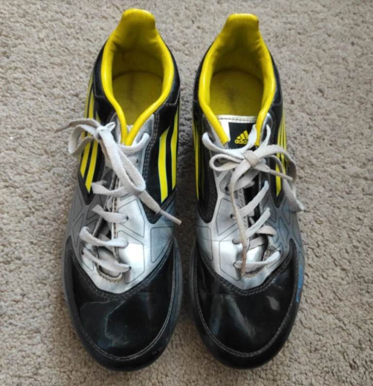 Adidas Football Boots - Black/Yellow, Good Condition