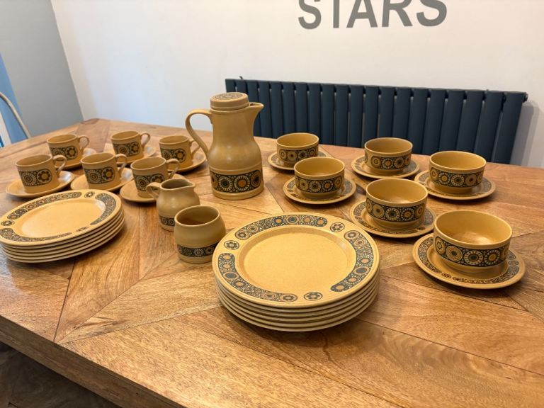 Retro Staffordshire Pottery tea / dinner set 