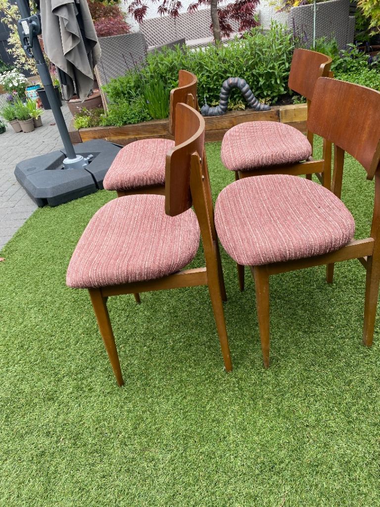 4 Teak vintage/retro dining chairs 
