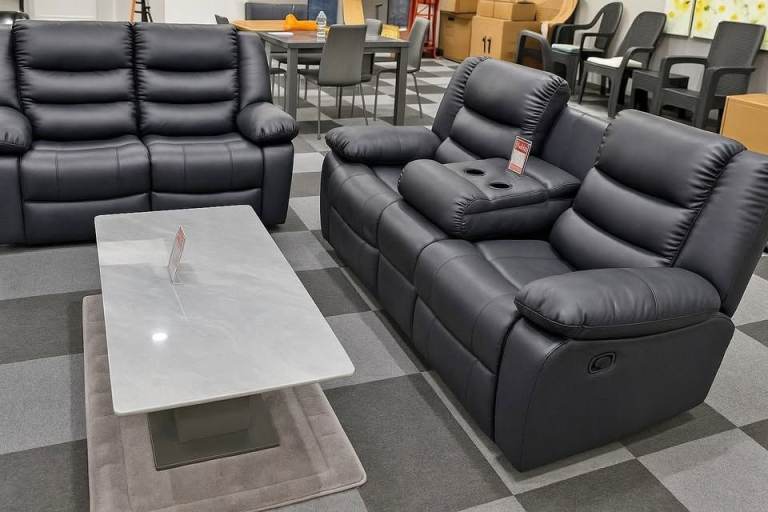 🚚 Designer Roma Recliner Cupholder Sofa Set Corner & 3+2 25% OFF Booking Today