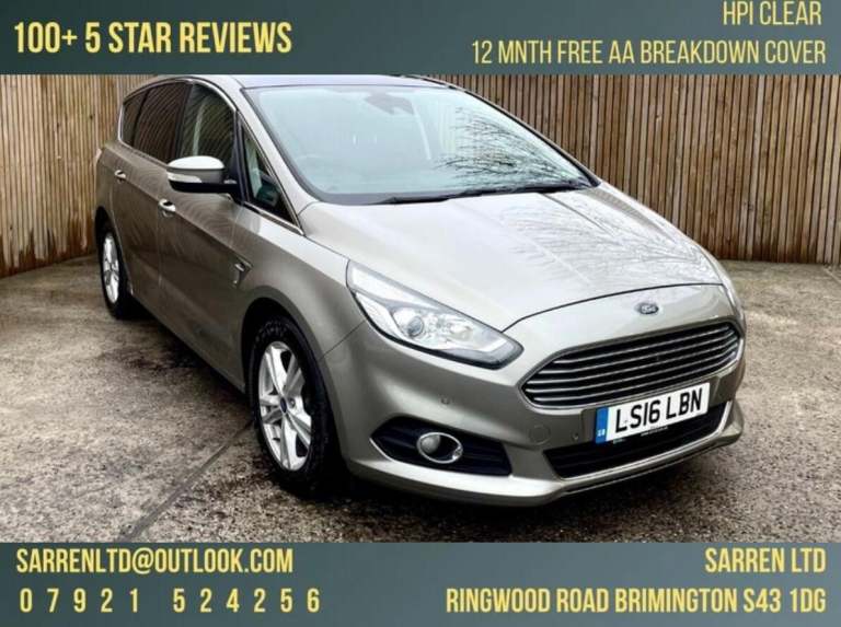 2016 Ford S-Max 2.0 TDCi Titanium Euro 6 (s/s) 5dr MPV Diesel Manual