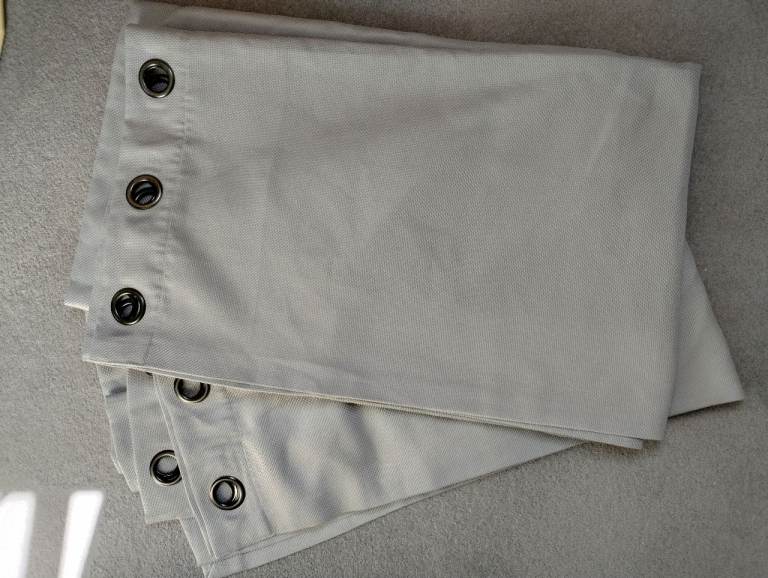 Pair of Grey Eyelet Curtains from John Lewis 