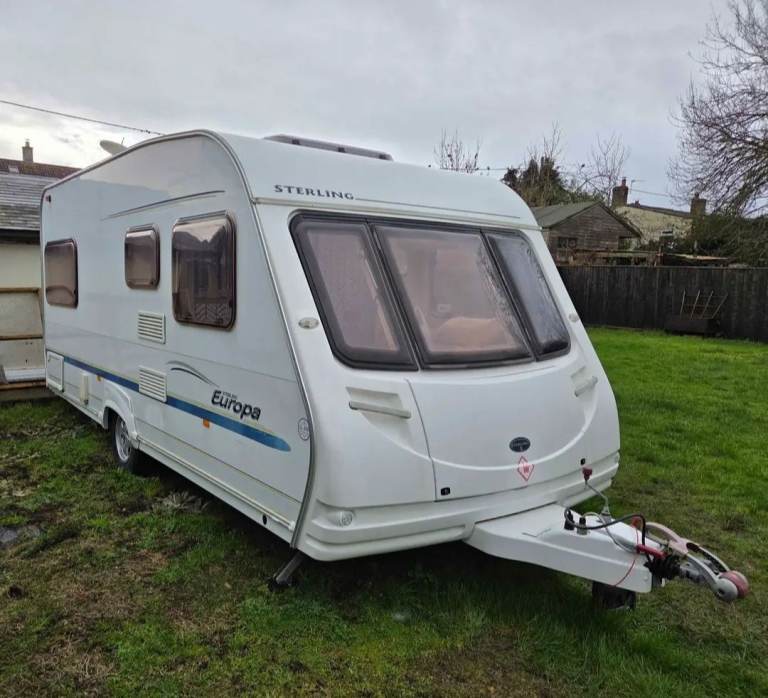 Sterling Europa caravan, 2006, fixed bed