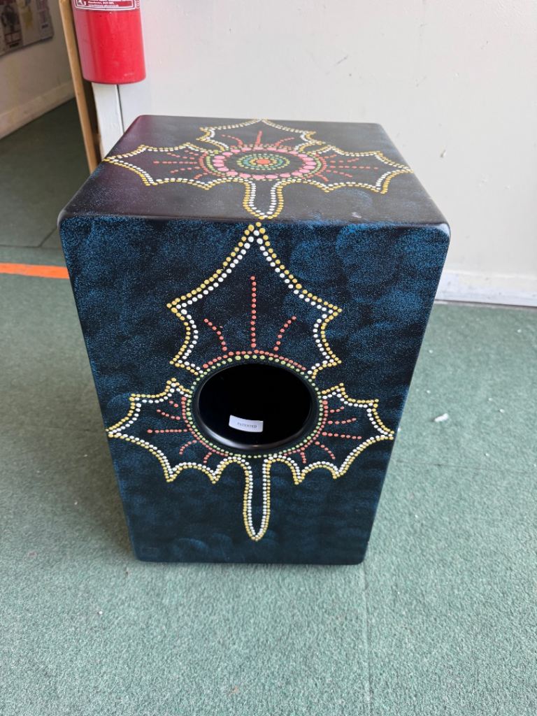 Atlas CAJON BOX Gr17108 Hand Sit On Folk DRUM black painted body Percussion
