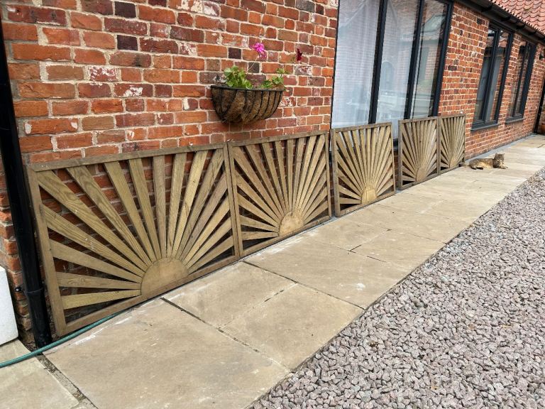 Sunburst fence panels