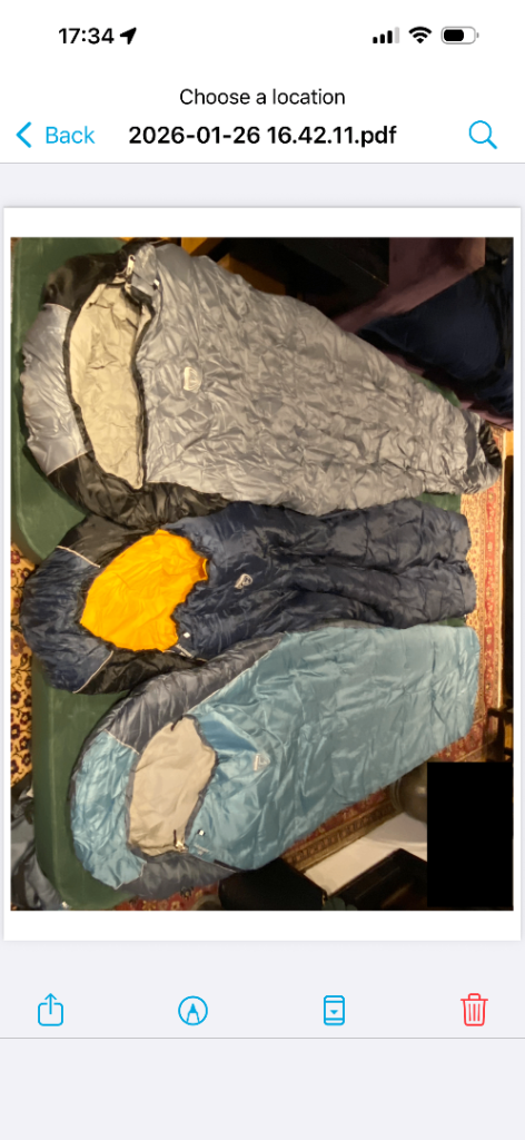 5 x sleeping bags in good condition
