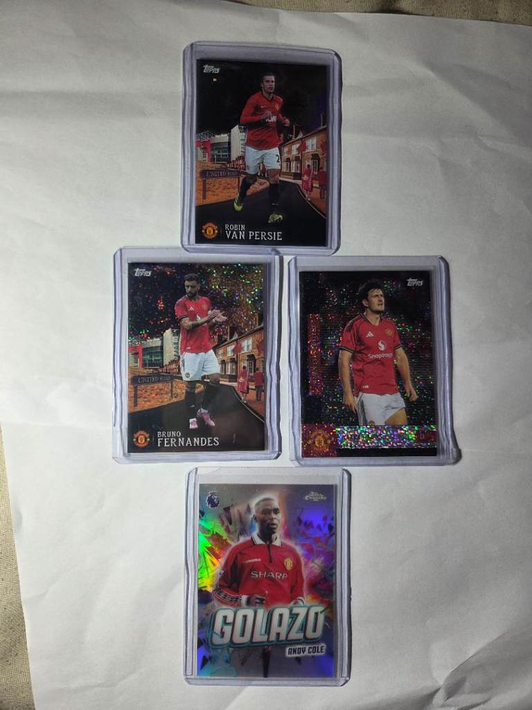 Rare Manchester United Card Bundle - Numbered Van Persie /199 & Andy Cole