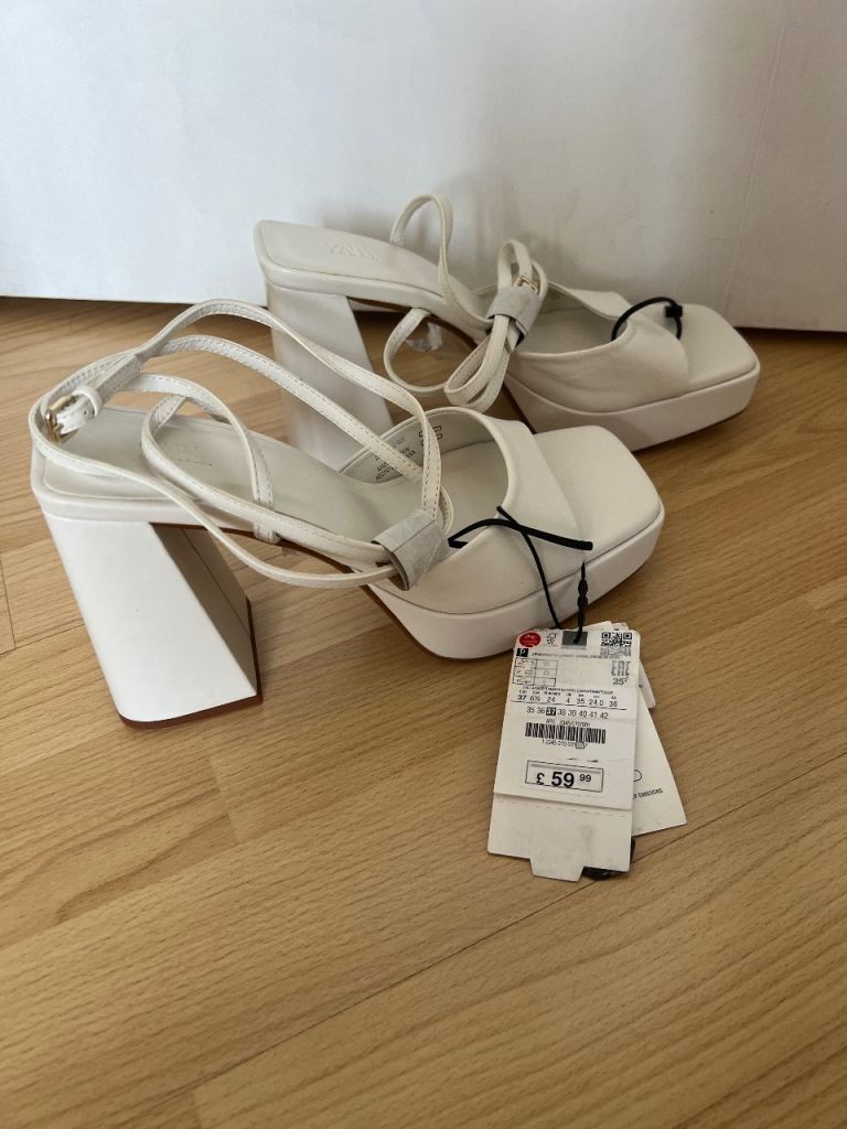 Genuine leather heels from Zara with tags size 4 