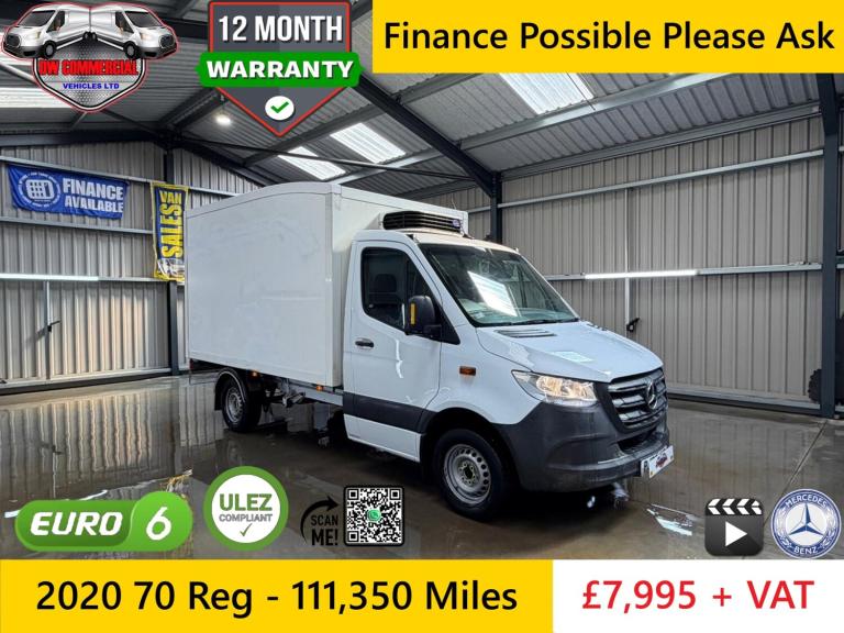 2020 70 Reg Mercedes Benz Sprinter Eu6 315 CDI Progressive MWB Fridge RWD + VAT