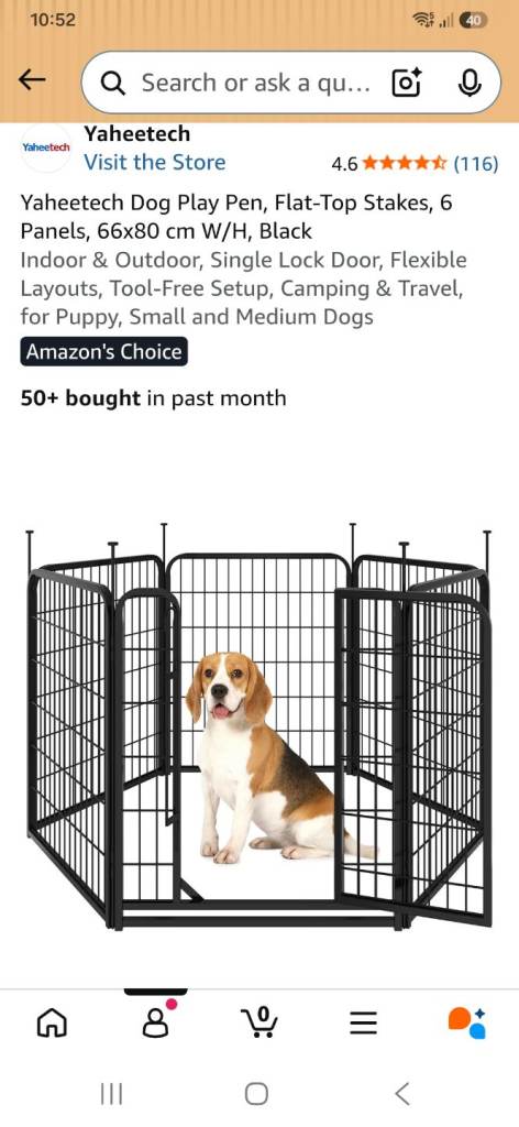 Yaheetech Dog Play Pen