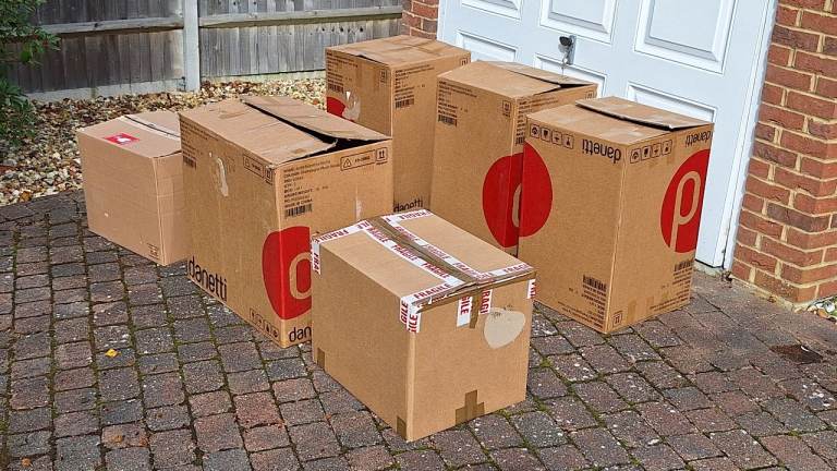 6 XXXL VERY LARGE STRONG CARDBOARD BOXES, PACKING HOUSE MOVING REMOVAL, DOUBLE WALLED, VGC