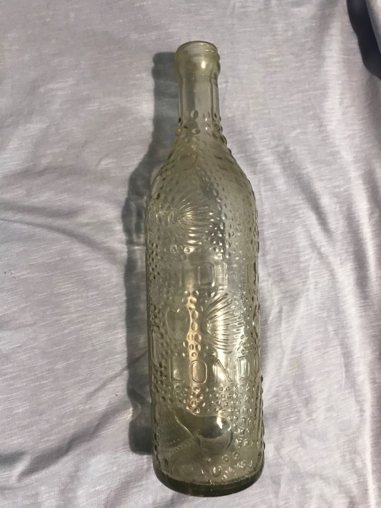 Old idris fruit embossed bottle
