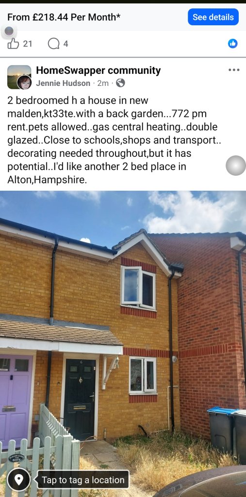 2 bed h a terraced house with garden