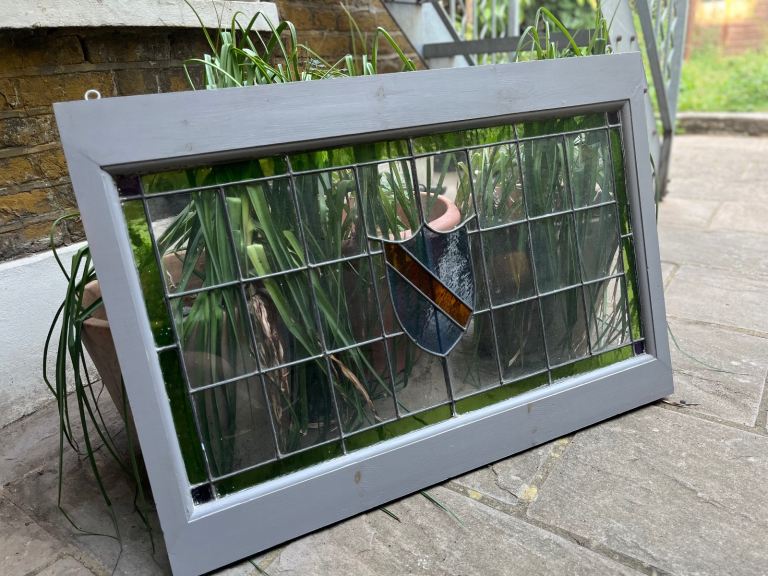 Still available *** Vintage Stained Glass Window
