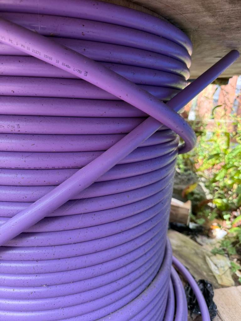 15mm x 20mm Gabocom City Fibre Speedpipe Tube PN10 Purple Underground Pipe Duct