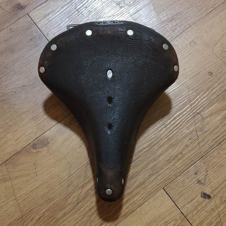 Brooks Leather Bike Saddle with Springs – Fair Condition
