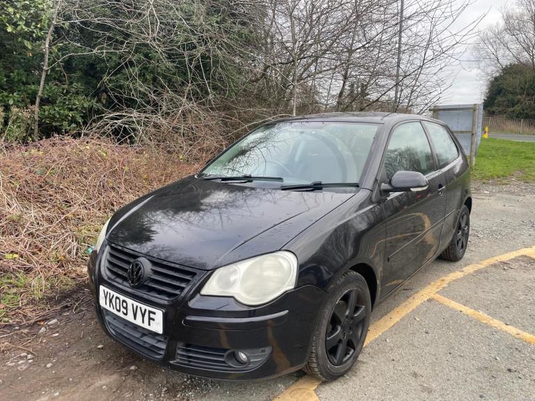 VW POLO 1.2 MATCH 09 REG BLACK 3 DOOR SERVICE HISTORY MOT AUGUST 8TH 2026 LOW INSURANCE 48+MPG