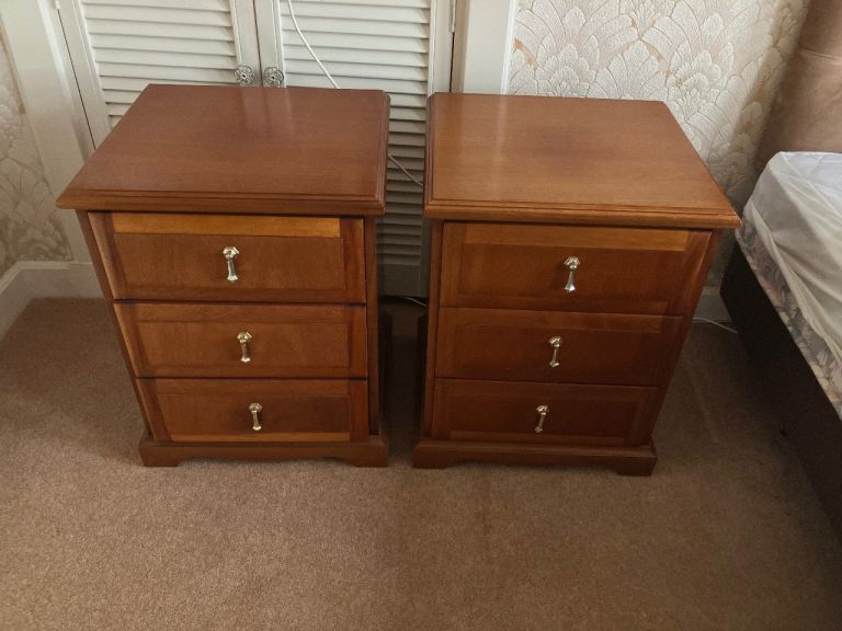 Merdew bedroom furniture 3 piece set drawers( mid century)