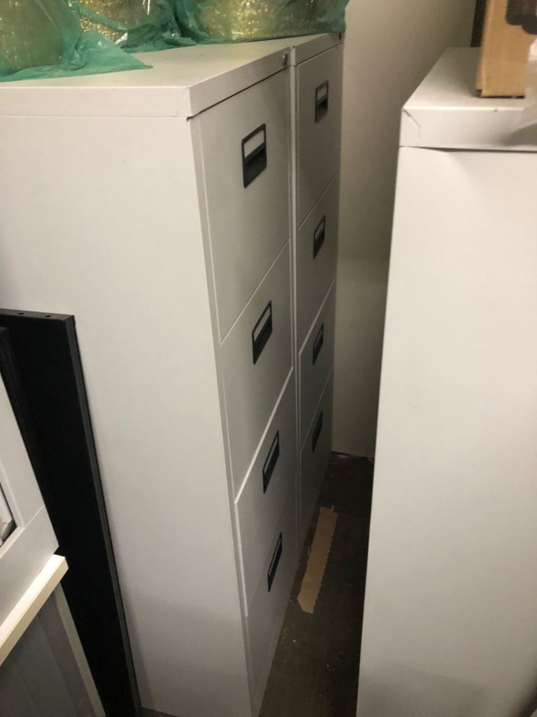 2 grey filing cabinets - FREE