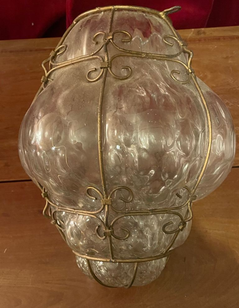 Vintage glass lantern