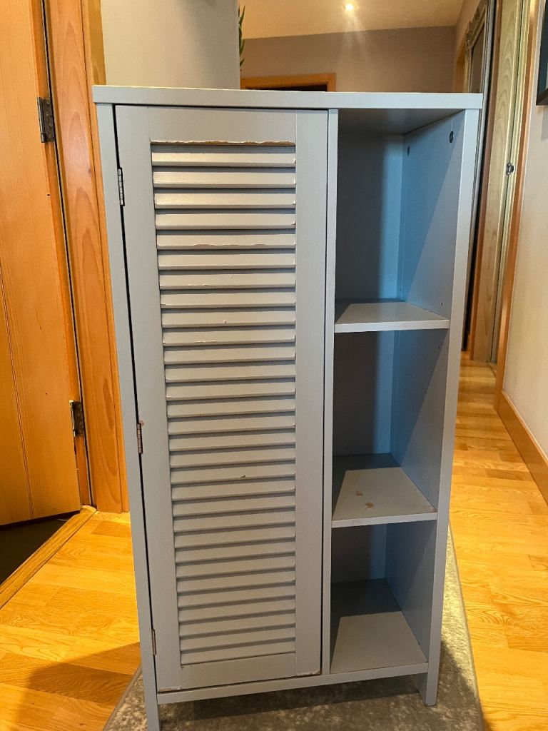 Grey Bathroom Cabinet Floor Standing and Two Magnifying Mirrors £10 for all. 