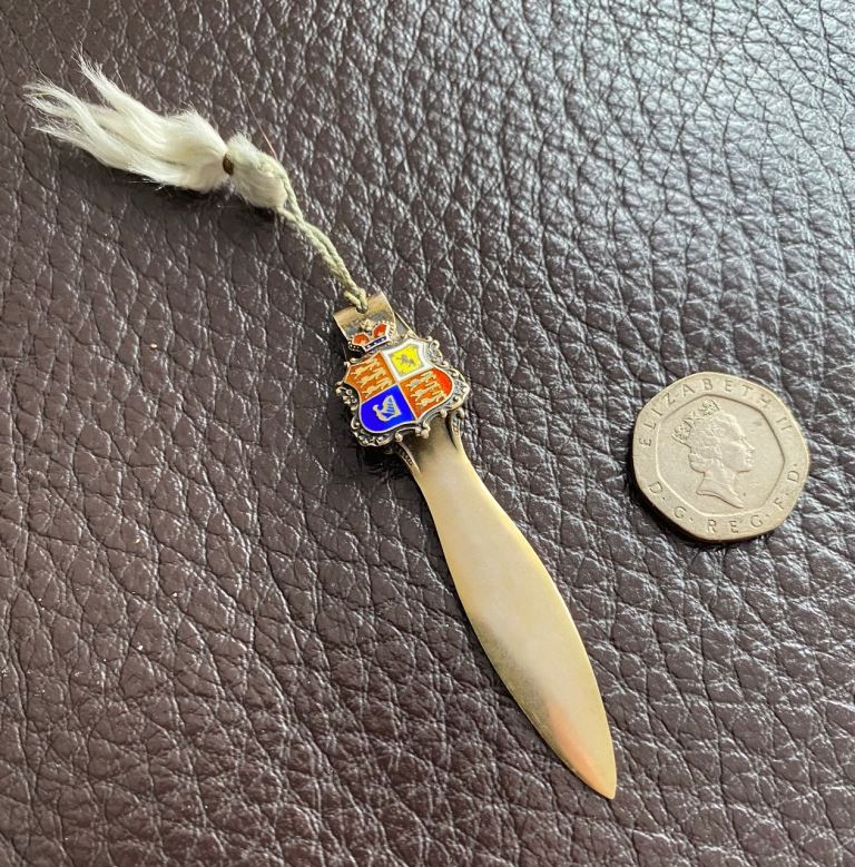 Letter opener with royal cypher