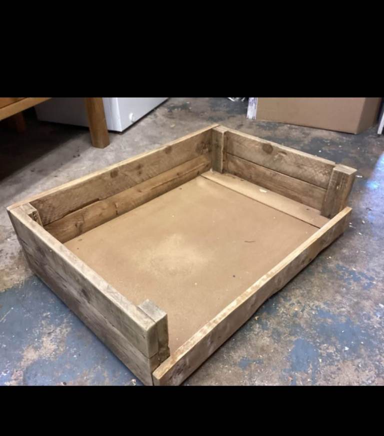 Dog Bed - reclaimed wood