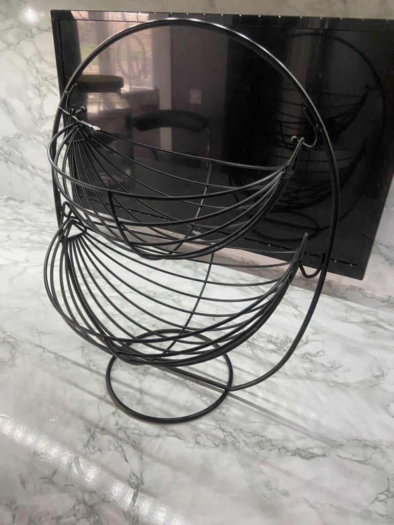 Black modern fruit bowl 