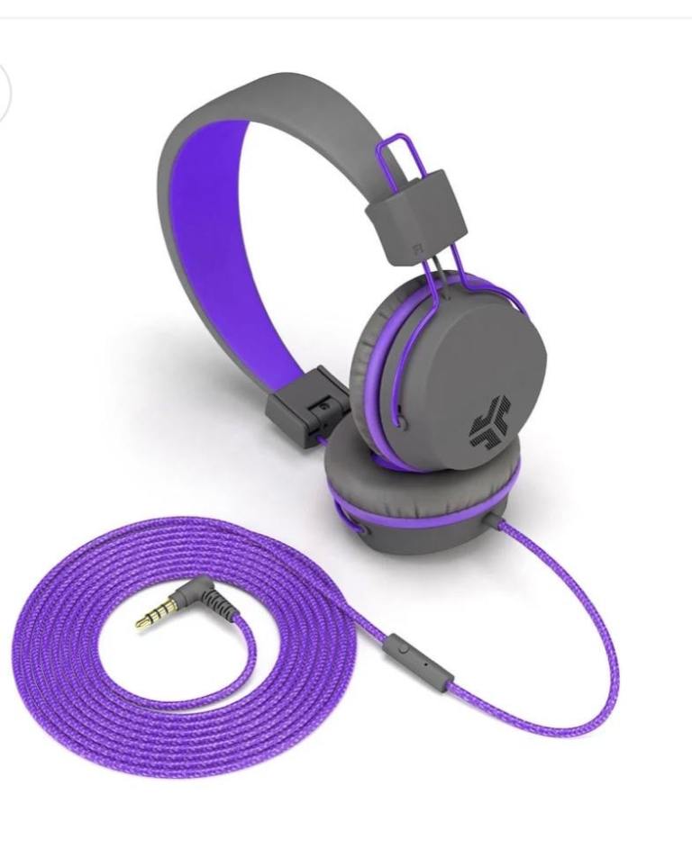 JLab JBuddies Studio Headphones - New, Grey & Purple