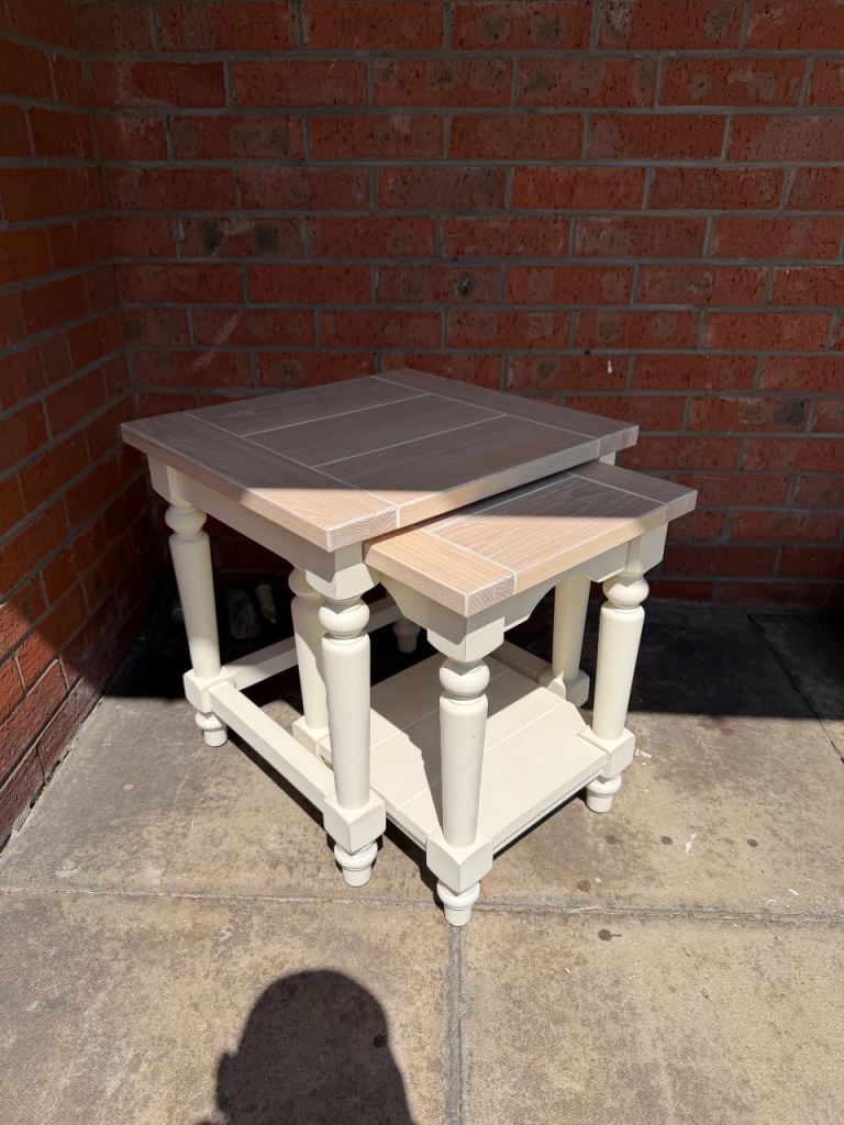 Laura Ashley White Dorset Nest Of 2 Tables