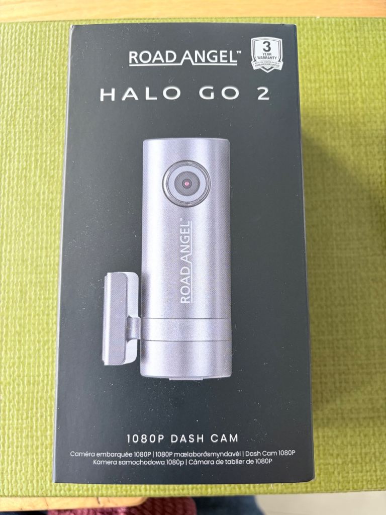 Road Angel Halo Go 2 Dashcam and 64gb sd card