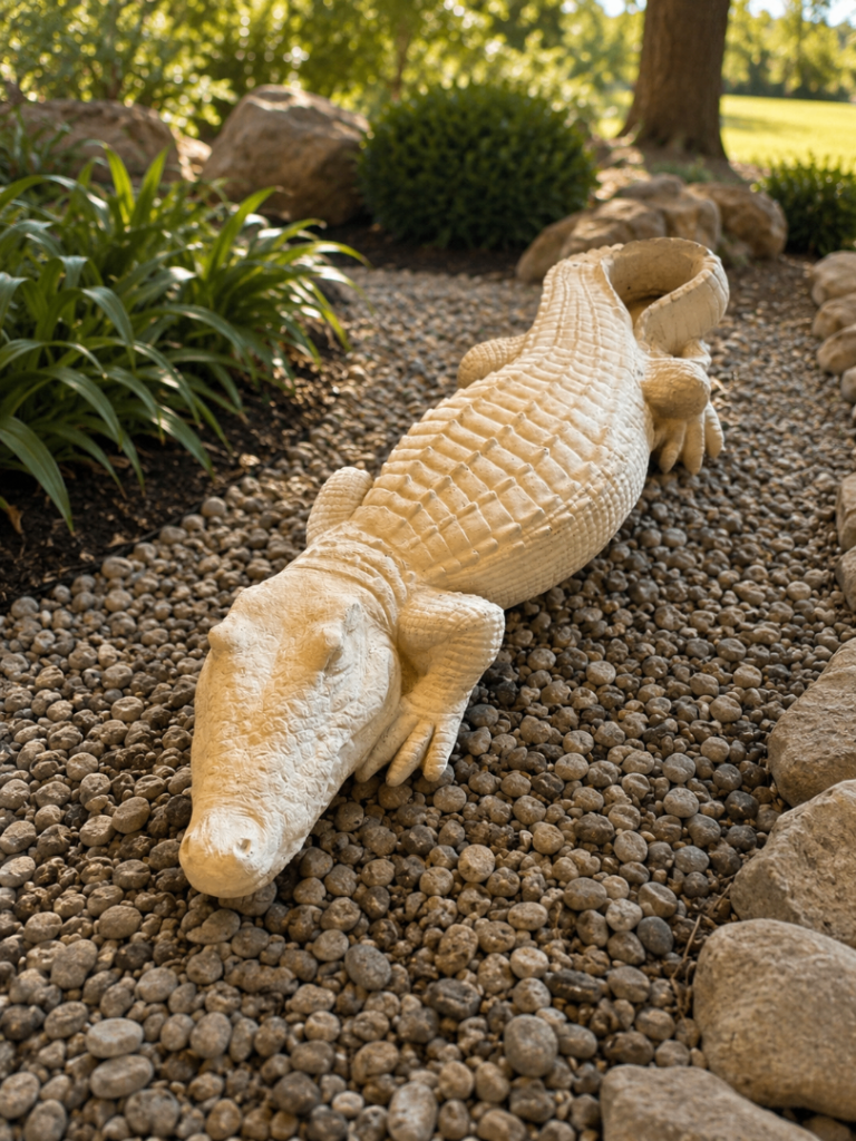 For Sale very large stone alligator 