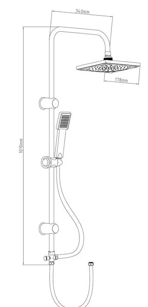 image for A new still boxed shower kit  ( thermostat bar not included) 