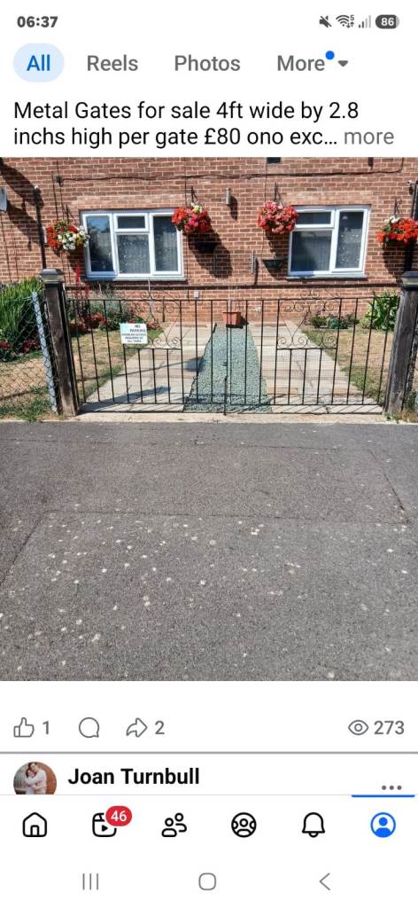 Metal Garden Gates – 4ft Wide, Good Condition