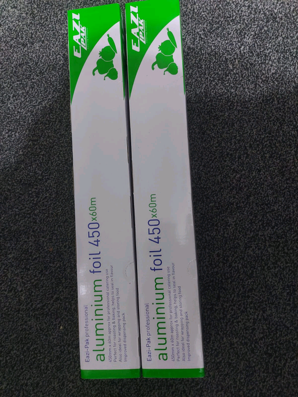 Aluminium foil new 450mm x 60m6 available £12 each no offers 