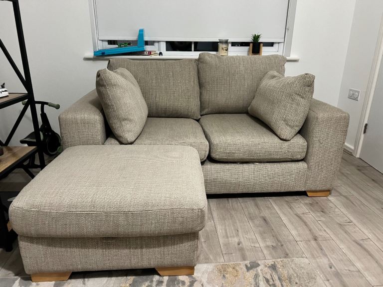 Next 2 Seater Sofa with Foot Stool Storage Delivery Available 
