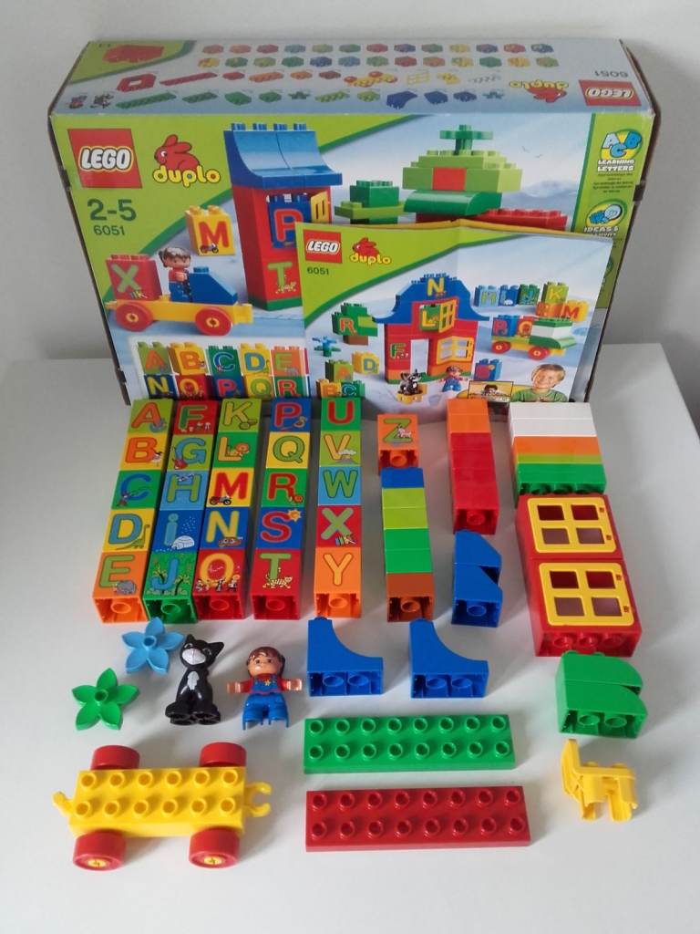 AS NEW - Lego Duplo 6051 set Playing with Letters  - boxed - 62 pieces - Age 2+