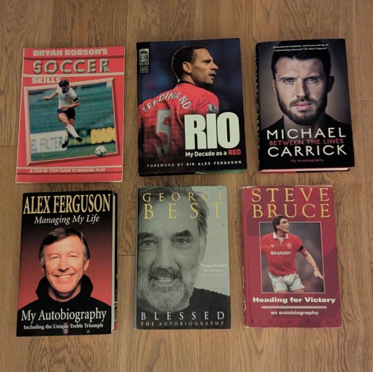 MANCHESTER UNITED Bundle of Football Books, incl. RIO FERDINAND Autobiography (NEW)