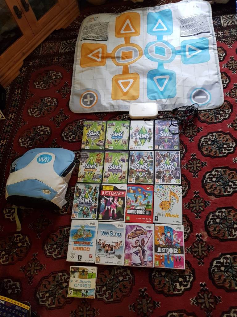 Nintendo Wii games mat and bag