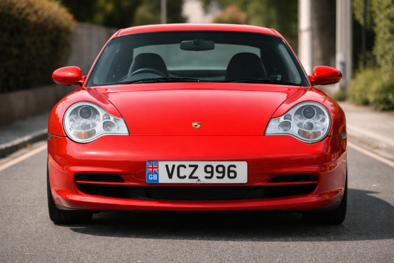 Porsche 996 inspired number plate  