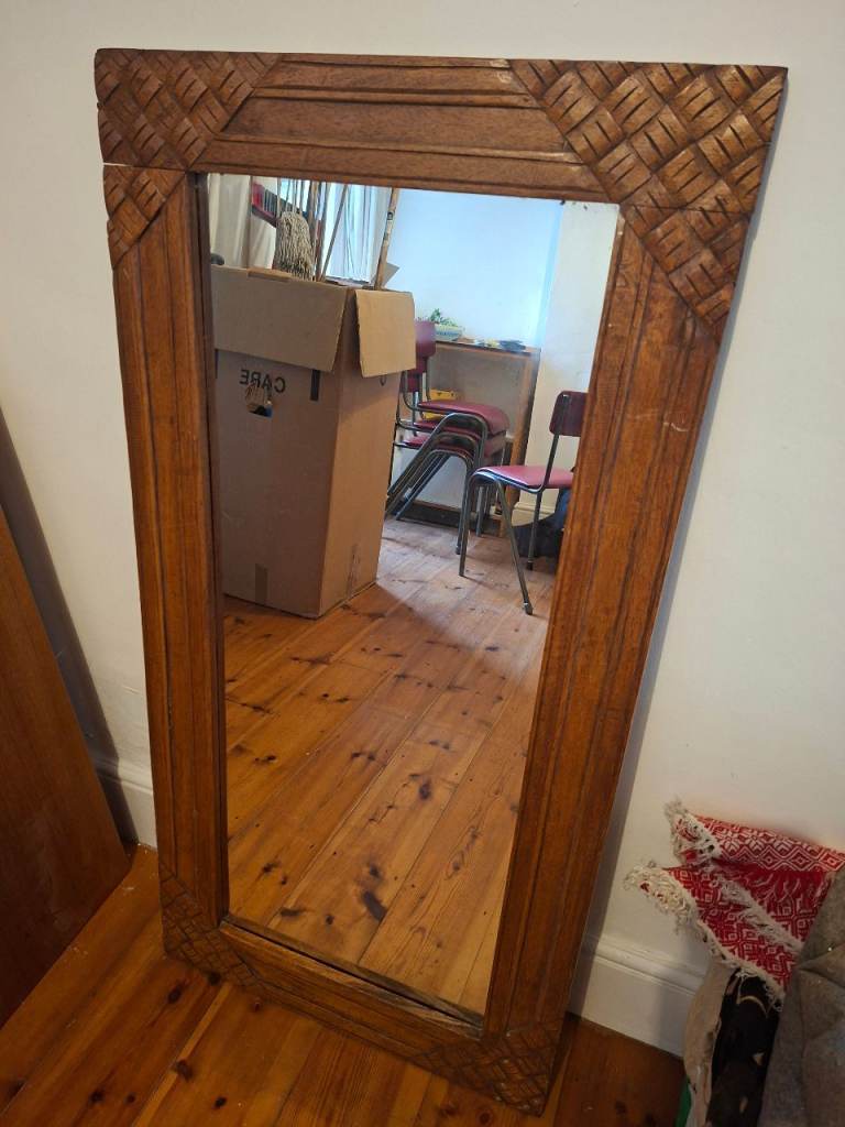 image for Wood-framed mirror 