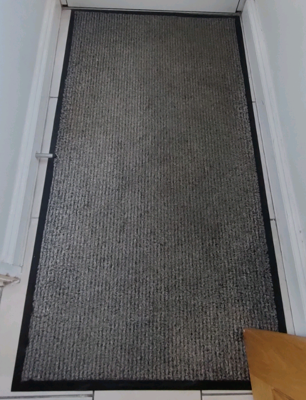 Hallway, door mat.