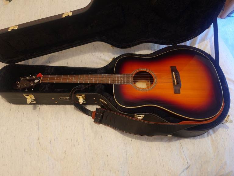 Breedlove Atlas Revival D/SMe Burst Acoustic Guitar With Case