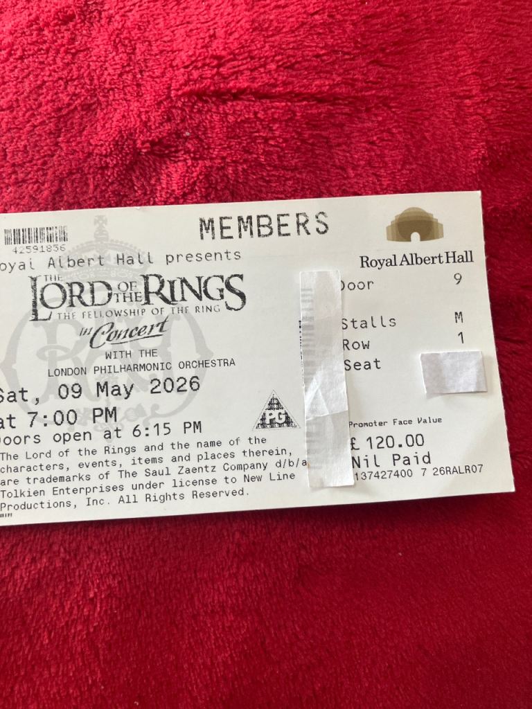 Lord Of The Rings. Royal Albert hall, 