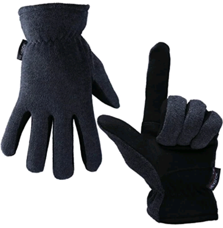 OZERO Deerskin Suede Leather, Soft Polar Fleece, Waterproof TPU, Heatl